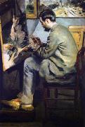 Pierre-Auguste Renoir Portrait of Jean-Frederic Bazille oil painting